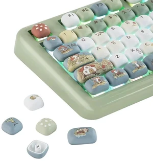 Keycap Set - Little Shroom Pack, MOG Profile, Five-Side Dye-sub PBT, 137 Keys, MX-Style Compatible f Keycap Set - Little Shroom Pack, MOG Profile, Five-Side Dye-sub PBT, 137 Keys, MX-Style Compatible f