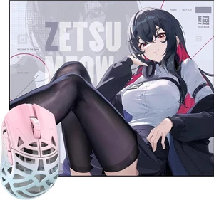 WLMOUSE Beast Miao Magnesium Gaming Mouse(Blue&Pink, OM Switch)+ZETSUMEOW JUE 2.0 Mouse Pad(White) WLMOUSE Beast Miao Magnesium Gaming Mouse(Blue&Pink, OM Switch)+ZETSUMEOW JUE 2.0 Mouse Pad(White)