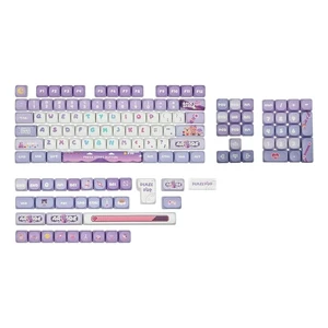 X PlanetMars: Purple Pixelpop Arcade Keycap Set, 136 Keys MOA Profile PBT Keycaps for Mechanical Key X PlanetMars: Purple Pixelpop Arcade Keycap Set, 136 Keys MOA Profile PBT Keycaps for Mechanical Key