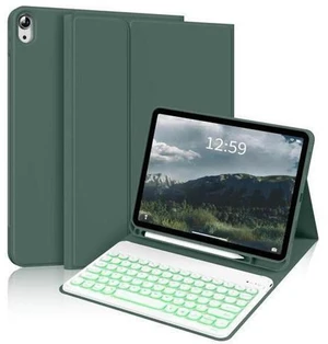 kenke for iPad 10th Generation Case with Keyboard 10.9 inch 2022, Detachable Wireless Bluetooth iPad Keyboard Case with Built-in Left Side Pencil Holder, Backlit White Circular Keycaps (Dark Green kenke for iPad 10th Generation Case with Keyboard 10.9 inch 2022, Detachable Wireless Bluetooth iPad Keyboard Case with Built-in Left Side Pencil Holder, Backlit White Circular Keycaps (Dark Green