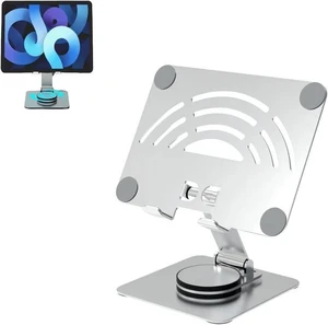 Physowell Tablet Holder,iPad Stand, 360 Rotating Base,Foldable Adjustable Tablet Stand,aluminum alloy metal Tablet Stand for Desk, Compatible with iPad Pro Air Mini 4 to 12.9-inch Tablet Silver Physowell Tablet Holder,iPad Stand, 360 Rotating Base,Foldable Adjustable Tablet Stand,aluminum alloy metal Tablet Stand for Desk, Compatible with iPad Pro Air Mini 4 to 12.9-inch Tablet Silver