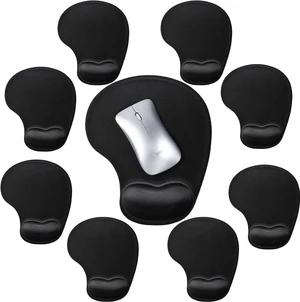 9 Pcs Ergonomic Mouse Pad with Gel Wrist Rest Memory Foam Comfortable Mousepad with Non-Slip PU Base for Pain Relief Computer Cafe Home Office Desk Accessories 9 Pcs Ergonomic Mouse Pad with Gel Wrist Rest Memory Foam Comfortable Mousepad with Non-Slip PU Base for Pain Relief Computer Cafe Home Office Desk Accessories