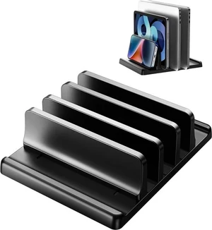3-Slot Vertical Laptop Stand Holder Adjustable ABS Plastic Desktop Notebook Dock Vertical Laptop Stand Space-Saving for All MacBook/Surface//HP//Chrome Book 3-Slot Vertical Laptop Stand Holder Adjustable ABS Plastic Desktop Notebook Dock Vertical Laptop Stand Space-Saving for All MacBook/Surface//HP//Chrome Book