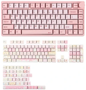 Moonshadow V2 Gaming Keyboard with Meow Meow Squad Keycaps Set Moonshadow V2 Gaming Keyboard with Meow Meow Squad Keycaps Set