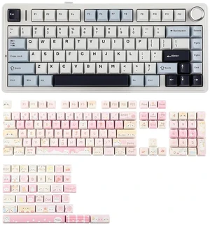 Aula F75 PRO 75% Gaming Keyboard with KiiBoom x Maorbeng Meow Meow Squad Keycaps Set Aula F75 PRO 75% Gaming Keyboard with KiiBoom x Maorbeng Meow Meow Squad Keycaps Set