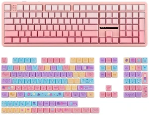 Aula F108 100% Gaming Keyboard with KiiBOOM Meow Pudding Keycaps Set Aula F108 100% Gaming Keyboard with KiiBOOM Meow Pudding Keycaps Set
