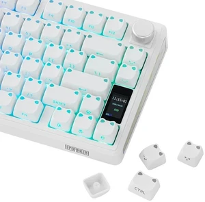 Shimmeow Cute Cat Themed Keycaps Set for MX Mechanical Keyboard | 113 Keys, Shine Through, MAO Profile, PBT+PC Material, Compatible for 60%/65%/75%/TKL/96%/Full-Sized ANSI Layout (White) Shimmeow Cute Cat Themed Keycaps Set for MX Mechanical Keyboard | 113 Keys, Shine Through, MAO Profile, PBT+PC Material, Compatible for 60%/65%/75%/TKL/96%/Full-Sized ANSI Layout (White)