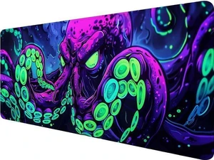 Octopus Desk Mat Gaming Mouse Pad Neon Cthulhu Monster Cool XL Mouse Pad Large Mousepad Extended Laptop Keyboard Mat Gaming Desk Pad Mouse Mat Office Computer Keyboard Laptop Home 31.5x11.8 Octopus Desk Mat Gaming Mouse Pad Neon Cthulhu Monster Cool XL Mouse Pad Large Mousepad Extended Laptop Keyboard Mat Gaming Desk Pad Mouse Mat Office Computer Keyboard Laptop Home 31.5x11.8