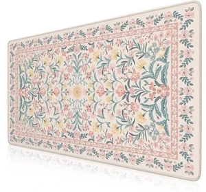 Pink Floral Desk Mat Desk Pad XXL Large Mouse Pad Anti-Slip Big Mousepad with Stitched Edges Computer Mouse Pads for Desktop for Women(Pink) Pink Floral Desk Mat Desk Pad XXL Large Mouse Pad Anti-Slip Big Mousepad with Stitched Edges Computer Mouse Pads for Desktop for Women(Pink)