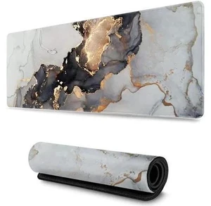 Black White Ink Marble Art Painting Gaming Mouse Pad Long Extended XL Mousepad Desk Pad Large Rubber Mice Pads Stitched Edges 35.4 X 15.7 Inch Black White Ink Marble Art Painting Gaming Mouse Pad Long Extended XL Mousepad Desk Pad Large Rubber Mice Pads Stitched Edges 35.4 X 15.7 Inch