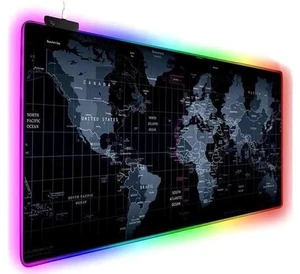JVFYI Extended RGB Gaming Mouse Pad Extra Large Gaming Mouse Mat for Gamer Waterproof Office DEST Mat with 10 Lighting Mode for PC Computer RGB Keyboard Mouse - 31.5Inch x 15Inch x 4mm(Map) JVFYI Extended RGB Gaming Mouse Pad Extra Large Gaming Mouse Mat for Gamer Waterproof Office DEST Mat with 10 Lighting Mode for PC Computer RGB Keyboard Mouse - 31.5Inch x 15Inch x 4mm(Map)