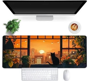 ? Gaming Mouse Pad for Computer XXL Cute Cat Mousepad Laptop Anime Mouse Mat Extended Large Black Japanese Waterproof Keyboard Pads Non-Slip Mouse Pads for Game Office Home31.5 x 11.9 in ? Gaming Mouse Pad for Computer XXL Cute Cat Mousepad Laptop Anime Mouse Mat Extended Large Black Japanese Waterproof Keyboard Pads Non-Slip Mouse Pads for Game Office Home31.5 x 11.9 in