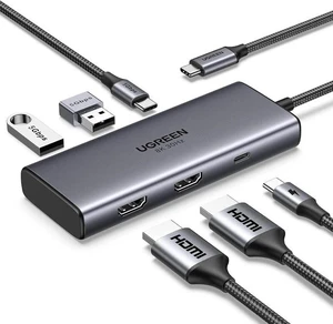 UGREEN Revodok 206 Docking Station Dual Monitor 6 in 1 USB C Dock Dual HDMI 4K@60Hz Single 8K@30Hz 100W PD 5Gbps USB C and USB A Data Ports USB C Hub for XPS, ThinkPad and More UGREEN Revodok 206 Docking Station Dual Monitor 6 in 1 USB C Dock Dual HDMI 4K@60Hz Single 8K@30Hz 100W PD 5Gbps USB C and USB A Data Ports USB C Hub for XPS, ThinkPad and More