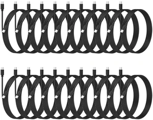 20-Pack USB C 48W PD Fast Charger Cable - Multipack USB-C to Type C Charging Cords Bulk 3.3ft 20-Pack USB C 48W PD Fast Charger Cable - Multipack USB-C to Type C Charging Cords Bulk 3.3ft