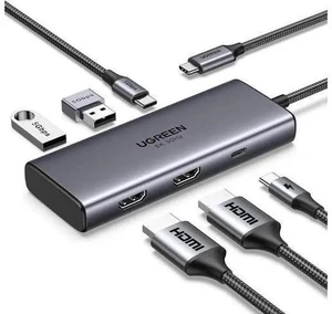 UGREEN Revodok 206 Docking Station Dual Monitor 6 in 1 USB C Dock Dual HDMI 4K@60Hz Single 8K@30Hz 100W PD 5Gbps USB C and USB A Data Ports USB C Hub for XPS, ThinkPad and More UGREEN Revodok 206 Docking Station Dual Monitor 6 in 1 USB C Dock Dual HDMI 4K@60Hz Single 8K@30Hz 100W PD 5Gbps USB C and USB A Data Ports USB C Hub for XPS, ThinkPad and More