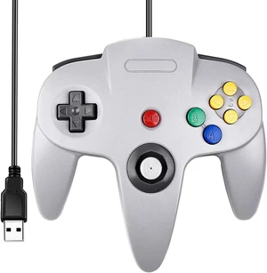 SAFFUN Classic N64 Controller, N64 Wired USB PC Game pad Joystick, N64 Bit USB Wired Game Stick Joy pad Controller for Windows PC MAC Linux Raspberry Pi 3 Sega Genesis Higan (Grey) SAFFUN Classic N64 Controller, N64 Wired USB PC Game pad Joystick, N64 Bit USB Wired Game Stick Joy pad Controller for Windows PC MAC Linux Raspberry Pi 3 Sega Genesis Higan (Grey)