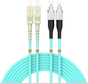 SC/UPC to FC/UPC Fiber Patch Cable OM3 7.5Meter/25ft 10GB/Gigabit Multimode Duplex Jumper 50/125m LSZH Fiber Optic Cord SC/UPC to FC/UPC Fiber Patch Cable OM3 7.5Meter/25ft 10GB/Gigabit Multimode Duplex Jumper 50/125m LSZH Fiber Optic Cord