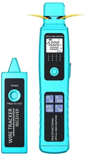 Fiber Optic Identifier with Power Meter Red Light Source, -50-26dBm 5-in-1 Multifunctional Fiber Direction Finder Tester Kit, Single-Mode Multi-Mode Detector with Cable Tracer Rechargeable Fiber Optic Identifier with Power Meter Red Light Source, -50-26dBm 5-in-1 Multifunctional Fiber Direction Finder Tester Kit, Single-Mode Multi-Mode Detector with Cable Tracer Rechargeable