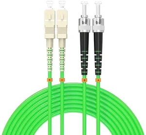 om5 SC to ST Fiber Patch Cable,0.6Meters/1.9ft 10GB/40GB/100GB Gigabit Multimode Duplex Jumper 50/125m LSZH Fiber Optic Cord om5 SC to ST Fiber Patch Cable,0.6Meters/1.9ft 10GB/40GB/100GB Gigabit Multimode Duplex Jumper 50/125m LSZH Fiber Optic Cord