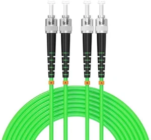 OM5 Fiber Patch Cable ST to ST UPC 75Meters/246ft 40Gb/100GB/Gigabit multimode Duplex Jumper MMF 50/125m LSZH Fiber Optic Cord OM5 Fiber Patch Cable ST to ST UPC 75Meters/246ft 40Gb/100GB/Gigabit multimode Duplex Jumper MMF 50/125m LSZH Fiber Optic Cord