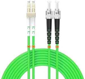 Fiber Patch Cable lc to st UPC om5 40Gb/100GB/Gigabit multimode Duplex Jumper MMF 50/125m LSZH Fiber Optic Cord,0.6Meters/1.9ft Fiber Patch Cable lc to st UPC om5 40Gb/100GB/Gigabit multimode Duplex Jumper MMF 50/125m LSZH Fiber Optic Cord,0.6Meters/1.9ft