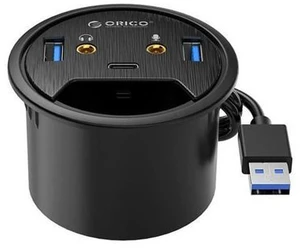 Desktop Grommet USB 3.0 HUB Type-C Audio Desk Mount Adapter Splitter Multi-Function Power Table Mounting Adapter Desktop Grommet USB 3.0 HUB Type-C Audio Desk Mount Adapter Splitter Multi-Function Power Table Mounting Adapter