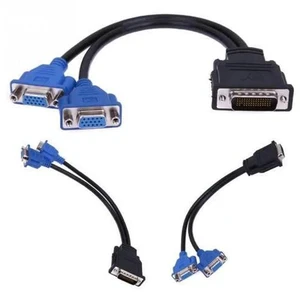 1 x 60 way Wholesale Y Splitter DMS-59 to Dual 15 pin VGA Cable Molex Display Adapter 59 pin LFH - male 1 x 60 way Wholesale Y Splitter DMS-59 to Dual 15 pin VGA Cable Molex Display Adapter 59 pin LFH - male