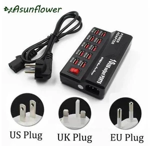 USB Hub 10 Ports 5V Fast Charging Hub Station Wall Travel Desktop Power Adapter For Tablet Pad Phones Charger 10 Port USB Hub 10 Ports 5V Fast Charging Hub Station Wall Travel Desktop Power Adapter For Tablet Pad Phones Charger 10 Port