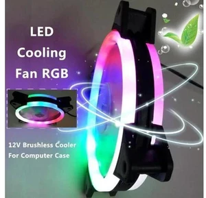 CPU 120mm LED Cooling Fan 12V 4Pin to 3Pin RGB Ultra Quiet Computer Cooler ND998 CPU 120mm LED Cooling Fan 12V 4Pin to 3Pin RGB Ultra Quiet Computer Cooler ND998