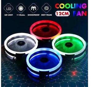 120mm Cooling Fan PC Computer Fan Quad 4 LED Light PC Computer Case Cooling Fan Mod Quiet Molex Connector Easy Installed Fan 12V 120mm Cooling Fan PC Computer Fan Quad 4 LED Light PC Computer Case Cooling Fan Mod Quiet Molex Connector Easy Installed Fan 12V