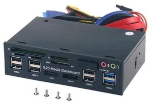 USB 3.0 Hub ESATA SATA Port Internal Card Reader PC Media Front Panel Audio For SD MS CF TF M2 MMC Memory Cards USB 3.0 Hub ESATA SATA Port Internal Card Reader PC Media Front Panel Audio For SD MS CF TF M2 MMC Memory Cards