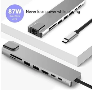 6 in 1 USB 3.0 High Speed Ports Type-C Hub Usb-C to 4K 30HZ HD Laptop Rj45 Gigat Ethernet Network PD Hub 6 in 1 USB 3.0 High Speed Ports Type-C Hub Usb-C to 4K 30HZ HD Laptop Rj45 Gigat Ethernet Network PD Hub