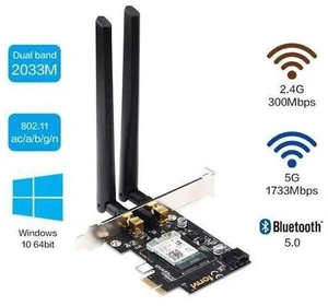 WiFi Card Wireless Bluetooth Adapter Dual Band AC2030 PCIe Wireless 9260ac 1730Mbps MU-MIMO WiFi PCI-E 1X Card BT 5.0 WiFi Card Wireless Bluetooth Adapter Dual Band AC2030 PCIe Wireless 9260ac 1730Mbps MU-MIMO WiFi PCI-E 1X Card BT 5.0