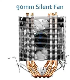 90mm 4 Heatpipe CPU Cooler Desktop Computer 4Pin RGB LED Fan Cooling Heatsink for Intel 775/1150/1151/1155/1156/1366 for AMD 90mm 4 Heatpipe CPU Cooler Desktop Computer 4Pin RGB LED Fan Cooling Heatsink for Intel 775/1150/1151/1155/1156/1366 for AMD