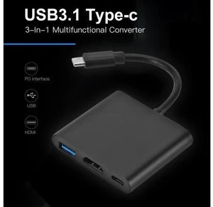 3 in 1 Type-C HUB USB 3.0 USB-C Female Converter Small Household Computer Accessories for Laptop Notebook PC 3 in 1 Type-C HUB USB 3.0 USB-C Female Converter Small Household Computer Accessories for Laptop Notebook PC