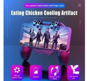 SIX Finger Gamepad Control For Mobile Game For Android IOS Smartphone Cooling Fan Gamepad Controller With 1200mAh SIX Finger Gamepad Control For Mobile Game For Android IOS Smartphone Cooling Fan Gamepad Controller With 1200mAh
