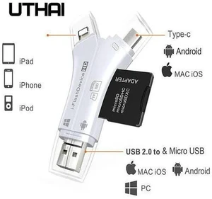 C11 Lightning Card Reader SD TF USB C to MicroUSB Multi Card readers 4in1 Type-C Flash Drive For Iphone 7 8 11 X XR MAX C11 Lightning Card Reader SD TF USB C to MicroUSB Multi Card readers 4in1 Type-C Flash Drive For Iphone 7 8 11 X XR MAX