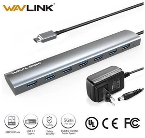 High Speed 7 Ports USB C HUB USB3.0 Hub Aluminum Type C USB 3.1 Splitter with 5V/4A Power Adapter for Laptop PC Tablet High Speed 7 Ports USB C HUB USB3.0 Hub Aluminum Type C USB 3.1 Splitter with 5V/4A Power Adapter for Laptop PC Tablet