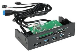 Sunshine-tipway 5.25" Internal Card Reader Media Multi-Function Dashboard PC Front Panel Type-C USB 3.1 USB 3.0 Support CF Sunshine-tipway 5.25" Internal Card Reader Media Multi-Function Dashboard PC Front Panel Type-C USB 3.1 USB 3.0 Support CF
