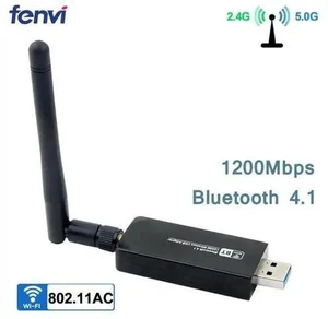 2IN1 Dual Band 1200Mbps Bluetooth 4.1 Wireless USB 3.0 Wifi Adapter 2.4G/5Ghz Realtek RTL8822BU Network Card Dongle w/Antenna 2IN1 Dual Band 1200Mbps Bluetooth 4.1 Wireless USB 3.0 Wifi Adapter 2.4G/5Ghz Realtek RTL8822BU Network Card Dongle w/Antenna
