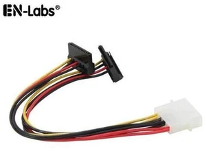SATA Adapter Power Cable, 4pin 2 SATA Power Connector Splitter,IDE 4 pin Spliter SATA 90 Degree for Hard Drive SSD SATA Adapter Power Cable, 4pin 2 SATA Power Connector Splitter,IDE 4 pin Spliter SATA 90 Degree for Hard Drive SSD