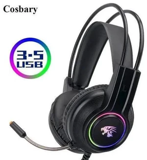 Gaming Earphones with Mic 3.5mm Wired Headset Stereo Sound Game Headphone for PC Gamer Computer Laptop PS4 LED RGB Light Gaming Earphones with Mic 3.5mm Wired Headset Stereo Sound Game Headphone for PC Gamer Computer Laptop PS4 LED RGB Light