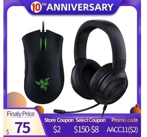 Upgraded Kraken X Ultralight Headphone With Mic DeathAdder Essential 6400DPI Gaming Mouse for PC/Laptop/Phone Gamer Upgraded Kraken X Ultralight Headphone With Mic DeathAdder Essential 6400DPI Gaming Mouse for PC/Laptop/Phone Gamer