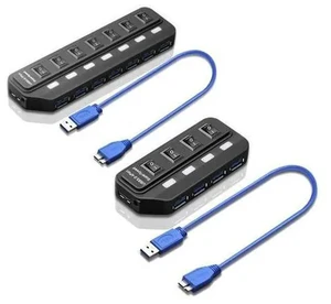 4/7 Ports USB 3.0 Hub USB Splitter with Individual Power Switches for PC USB3.0 Splitter with Four Switches Hub Hub With 7-port 4/7 Ports USB 3.0 Hub USB Splitter with Individual Power Switches for PC USB3.0 Splitter with Four Switches Hub Hub With 7-port