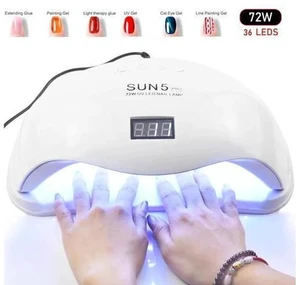 72W SUN5 Pro UV Lamp LED Nail Lamp Nail Dryer For All Gels Polish Sun Light Infrared Sensing 10/30/60s Timer Smart For Manicure 72W SUN5 Pro UV Lamp LED Nail Lamp Nail Dryer For All Gels Polish Sun Light Infrared Sensing 10/30/60s Timer Smart For Manicure