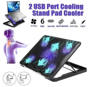 Laptop Cooler 2 USB Ports And 5 Cooling Fans LED USB Laptop Cooling Pad Notebook Stand for Laptop PC 7-17inch Laptop Cooler 2 USB Ports And 5 Cooling Fans LED USB Laptop Cooling Pad Notebook Stand for Laptop PC 7-17inch