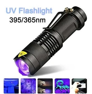 Flashlight 365/395 nm LED Ultraviolet Torch With Zoom Function Mini Black Light Detector Outdoor Rechargeable Flashlight 365/395 nm LED Ultraviolet Torch With Zoom Function Mini Black Light Detector Outdoor Rechargeable
