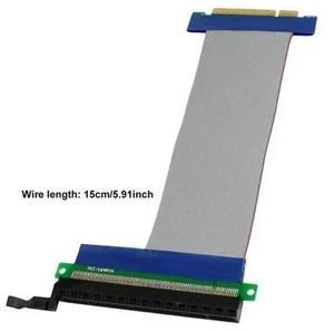15cm Flexible Extension Cable PCI Express PCI-E 8X to 16X Slot Riser Card 15cm Flexible Extension Cable PCI Express PCI-E 8X to 16X Slot Riser Card
