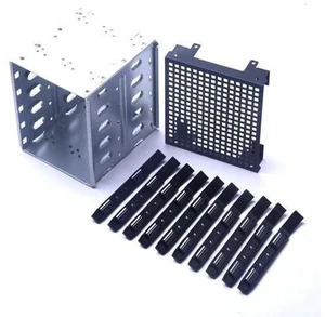 5.25" to 5x 3.5" SAS SATA HDD Hard Drive Cage Rack for Computer with Fan Space PC Supplies Stainless Steel Tray Caddy Adapter 5.25" to 5x 3.5" SAS SATA HDD Hard Drive Cage Rack for Computer with Fan Space PC Supplies Stainless Steel Tray Caddy Adapter