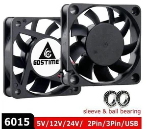 2Pcs/Lot 6015 60MM 5V 12V 24V 2Pin 3Pin USB Fan 60x60x15mm 6cm Brushless DC Cooling Fans CPU Cooler for Computer PC Case 2Pcs/Lot 6015 60MM 5V 12V 24V 2Pin 3Pin USB Fan 60x60x15mm 6cm Brushless DC Cooling Fans CPU Cooler for Computer PC Case